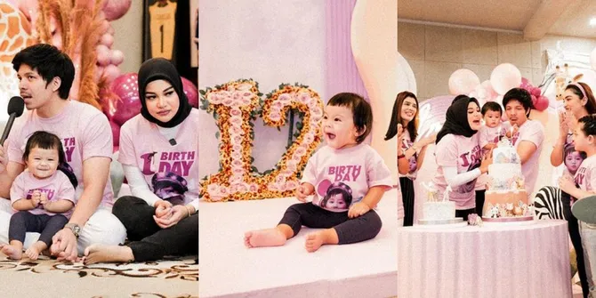 10 Potret Perayaan Ulang Tahun Pertama Ameena Anak Aurel Hermansyah dan Atta Halilintar, Keluarga Besar Kompak Pakai Kaus Pink Bergambar Birthday Girl
