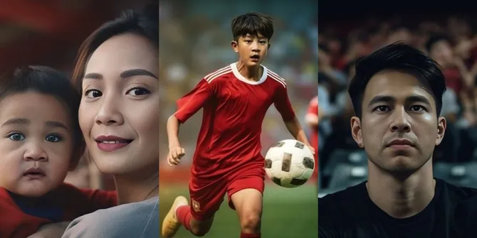 10 Potret Rafathar Jadi Pemain Timnas Indonesia Versi AI, Ditonton Messi - Netizen Gagal Fokus ke Wajah Cipung: Mama Gigi Sama Siapa Woy