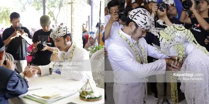 11 Foto Akad Nikah Ega Noviantika, Diwarnai Tangis Bahagia Rafly Usai Ijab Kabul