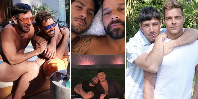 11 Foto Kebersamaan Ricky Martin & Suami yang Tak Kalah Ganteng