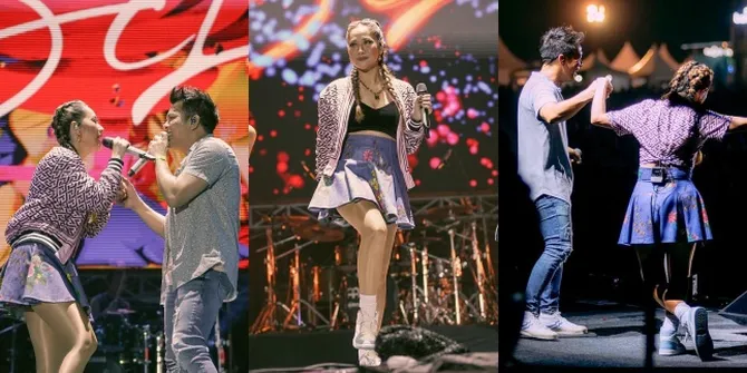 11 Potret Kerennya Bunga Citra Lestari Tampil di Atas Panggung, Serasa ABG Pakai Rok Mini - Interaksi Manis dengan Ariel NOAH Bikin Netizen Gagal Move On
