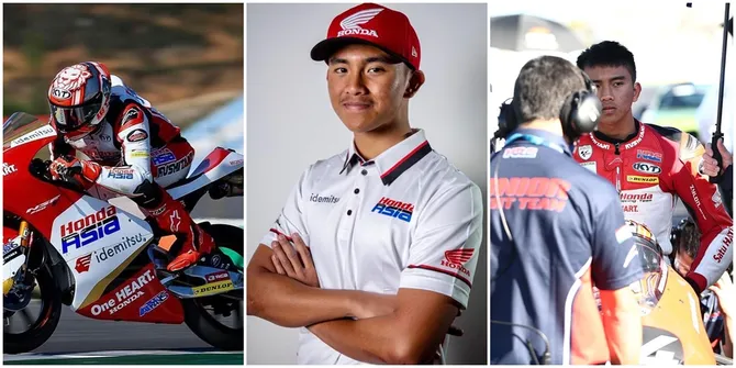 11 Potret Mario Suryo Aji, Pembalap Jawa Timur yang Start Ke-3 di MotoGP Mandalika Kelas Moto3