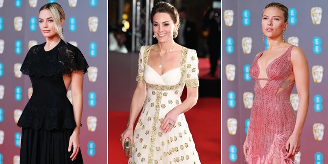 12 Foto Fashion Artis Hollywood di Red Carpet BAFTA 2020, Kate Middleton - Margot Robbie Cantik Banget!