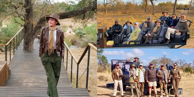12 Potret Seru Maia dan Irwan Mussry di Afrika Selatan, Lihat Hewan Buas Berkeliaran