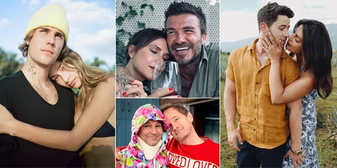13 Foto Mesra Pasangan Artis Hollywood di Perayaan Valentine's Day, Ciuman Romantis - Go Public Perdana