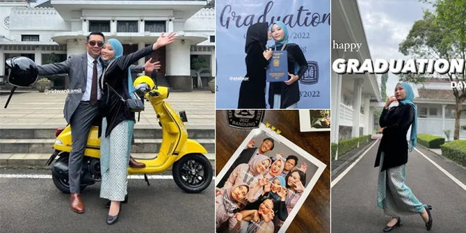 15 Potret Zara Putri Ridwan Kamil yang Baru Wisuda SMA, Cantik Berkebaya - Dibonceng Naik Vespa Keliling Bandung