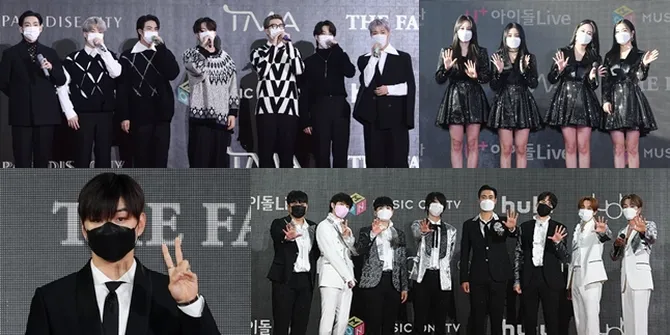 16 Potret Parade Red Carpet 2021 The Fact Music Awards yang Bertabur Idol-Idol K-Pop Populer: BTS - SUPER JUNIOR