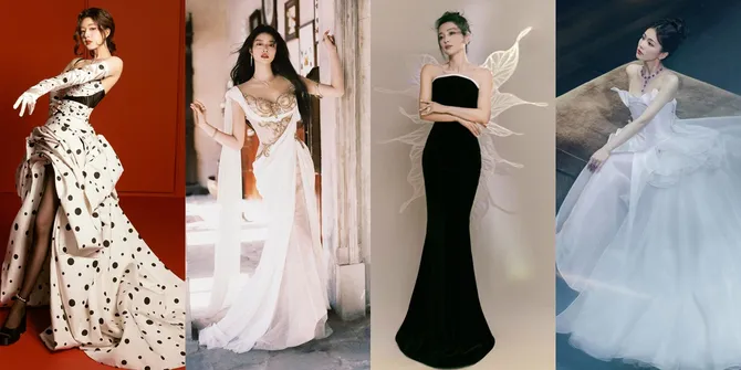 20 Aktris China yang Dressnya Jadi Sorotan di Weibo Night 2024, Gaun Zhao Lusi Dibilang MC Mirip Sapi