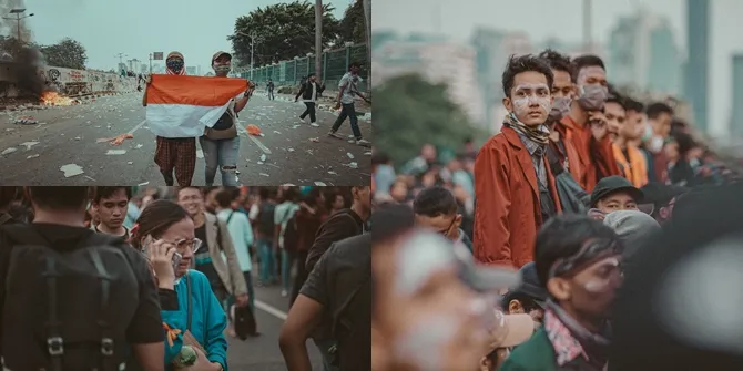 20 Sisi Lain Aksi Mahasiswa di DPR, Tangis Tawa Demonstran - Ramainya Asongan
