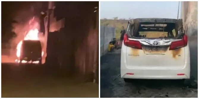 5 Potret Alphard Via Vallen yang Dibakar Orang tak Dikenal, Sempat Meledak & Nyaris Kena Rumah