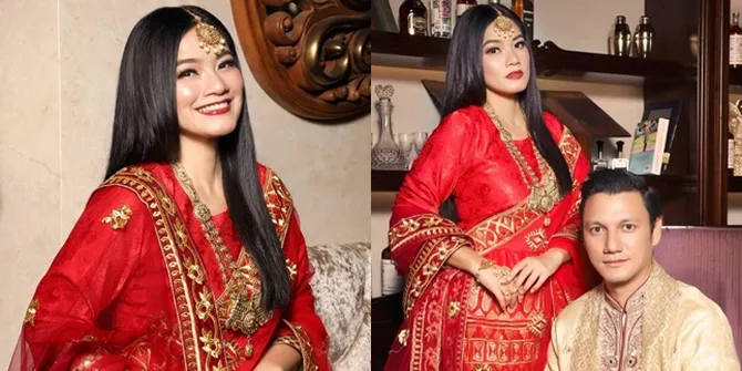 6 Potret Titi Kamal dan Christian Sugiono di Nikahan Rocky Soraya, Serasa Kajol - Shahrukh Khan