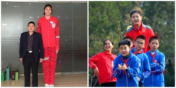 6 Potret Zhang Ziyu yang Viral Karena Memiliki Tinggi 2 Meter Padahal Masih Berusia 14 Tahun, Disebut-Sebut The Next Yao Ming