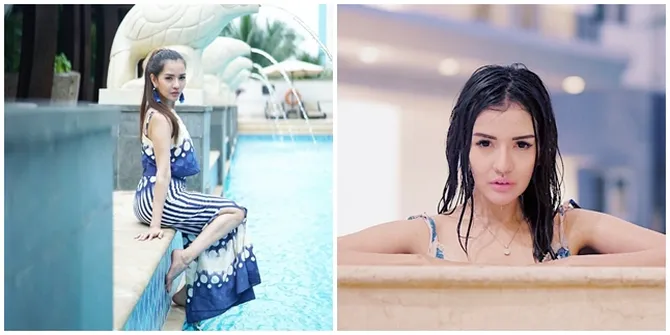 7 Foto Gebetan Vicky Prasetyo di Kolam Renang Ini Bikin Deg-Degan