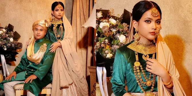 7 Foto Prewedding Putri Isnari ala Bollywood, Cantik bak Gadis India