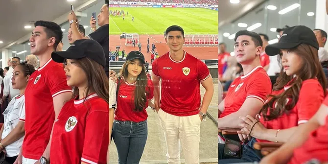 7 Potret Verrell Bramasta dan Fuji Nonton Timnas Bareng, Kedekatan yang Intens Makin Disorot