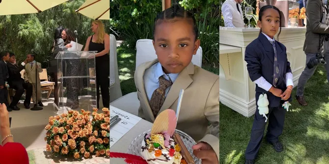 7 Potret Anak-Anak Kim Kardashian di Wisuda Kelulusan Sang Bunda, Inspirasi Outfit Chicago dan Psalm Curi Perhatian