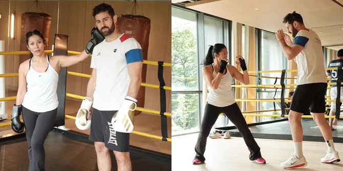 7 Potret Anggun Latihan Kick Boxing Demi Tampil Tangguh di Serial Reacher Season 4, Pelatihnya Gak Main-Main