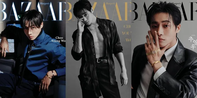 7 Potret Choo Young Woo dalam Photoshoot Terbaru Bareng Harper's Bazaar, Pancarkan Aura Mewah - Pamer Abs
