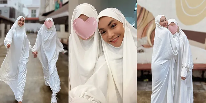 7 Potret Denada Bersama Aisyah, Berdoa Khusus Saat Umrah: Minta Diberi Kekuatan Besarkan Sang Anak