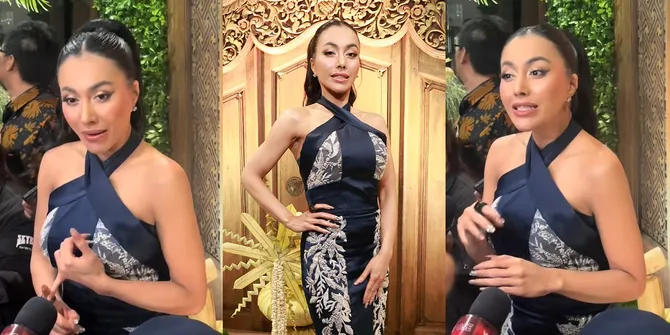 7 Potret Denada di Acara Ngunduh Mantu Al Ghazali & Alyssa, Tampil Cantik Manglingi Setelah Oplas