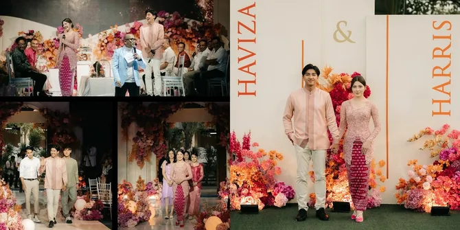 7 Potret Detail Lamaran Harris Vriza dan Haviza Devi Anjani, Dekorasi Bernuansa Sunset - Saling Lontar Kata-Kata Penuh Haru