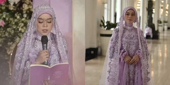 7 Potret Detail Penampilan Lesti Saat Pengajian, Cantik Penuh Aura Calon Pengantin - Gaunnya yang Bertabur Payet Jadi Sorotan