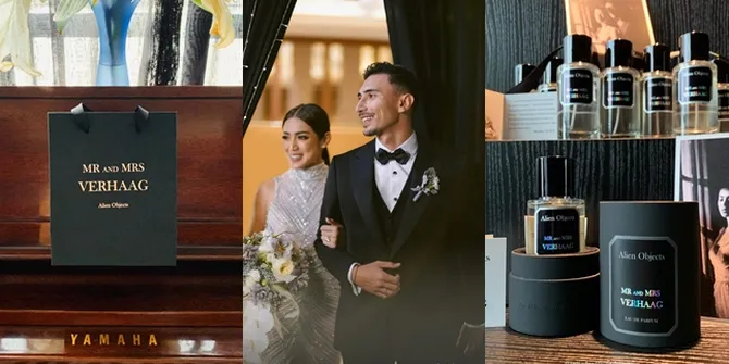7 Potret Detail Souvenir Pernikahan Jessica Iskandar dan Vincent Verhaag, Bagi-Bagi Parfum - Dikemas Mewah Serba Hitam