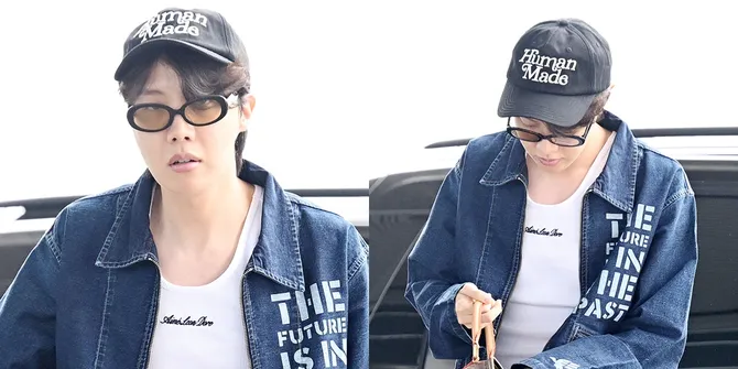 7 Potret Fahsion J-Hope Saat Berangkat ke Indonesia, Tampil Casual Tapi Tampan di Bandara