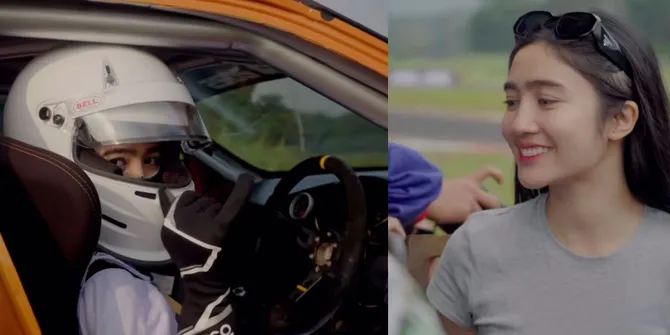 7 Potret Febby Rastanty Pertama Kali Coba Drifting, Ngak Sempat Mules