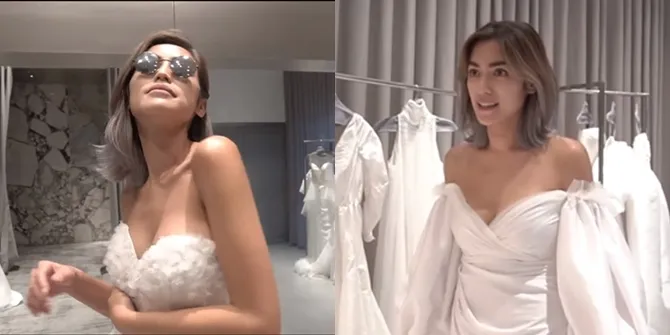 7 Potret Jessica Iskandar Memilih Gaun Pengantin, Ingin yang Simple nan Anggun