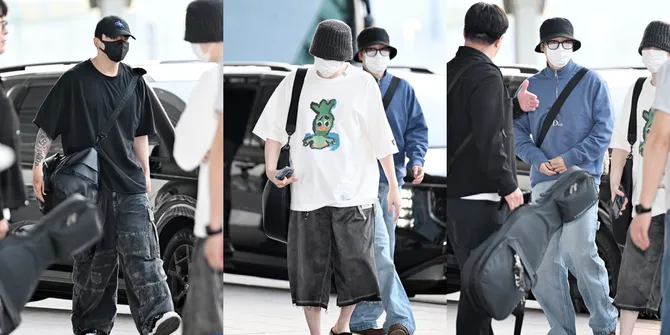 7 Potret Jungkook, Suga, dan Jimin BTS di Bandara - Terbang ke Amerika Susul RM Garap Album Baru BTS