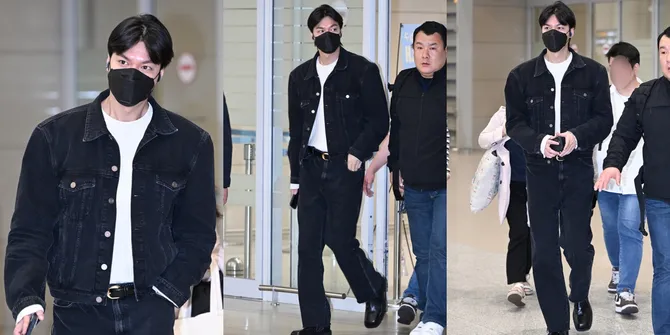 7 Potret Lee Min Ho Pulang dari Indonesia, Gantengnya Kebablasan - Bak Karakter Manhwa Pakai Denim on Denim