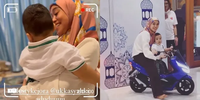 7 Potret Lesti Momong Baby Ukkasya, Anteng dan Nempel Terus Sama Ibunya Baby Leslar