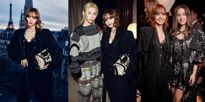 7 Potret Lisa BLACKPINK di Paris, Tampil Elegan dengan Gaya Monokrom - Foto Bareng Felix Stray Kids Hingga Ana de Armas