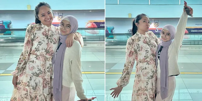 7 Potret Marshanda dan Sienna Berangkat Nonton Konser Taylor Swift di Singapura