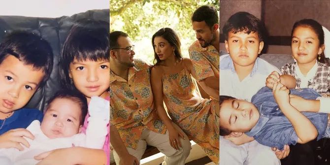 7 Potret Masa Kecil Raline Shah Akrab Bareng Adik-Adik Cowoknya, Memperingati Sibling Day