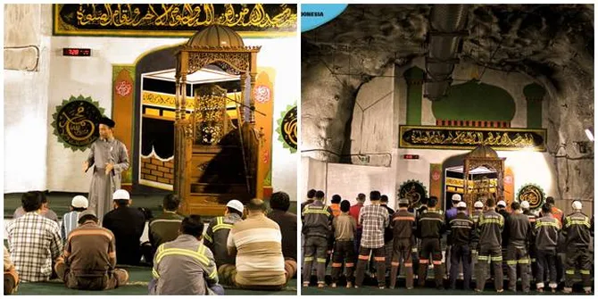 7 Potret Masjid Bawah Tanah Terdalam Setanah Air, Ada di Freeport