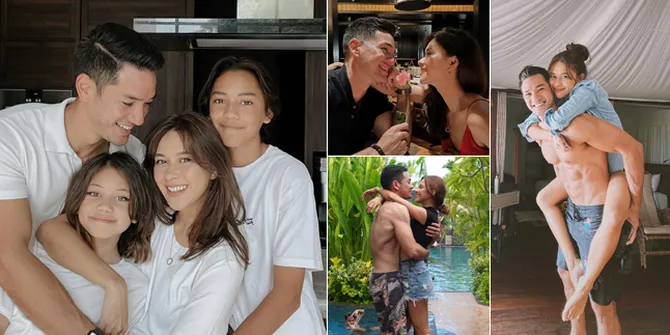 7 Potret Nana Mirdad dan Andrew White yang Makin Mesra Usai Sempat Terpisah Karena Covid-19, Peluk Hingga Gendong-Gendongan