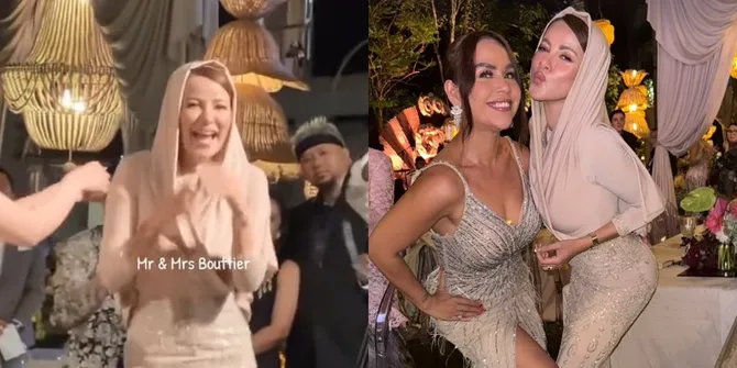 7 Potret Olla Ramlan Gaunnya Disorot Saat di Resepsi Luna Maya - Maxime Bouttier, Mencicil Lepas Hijab?