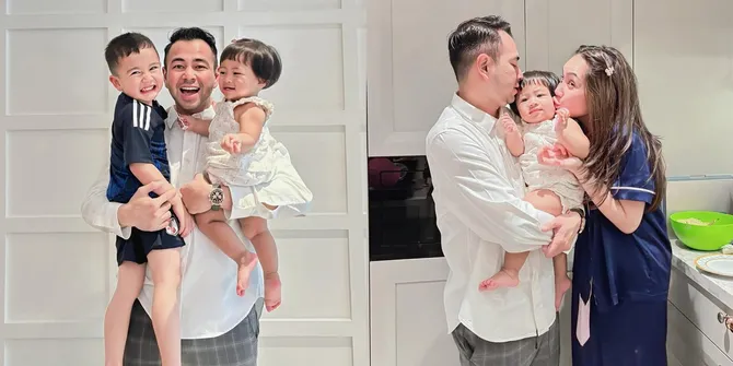 7 Potret Raffi Ahmad & Nagita Slavina Cium Baby Lily, Ekspresi Gemas Rayyanza Ikutan Curi Perhatian