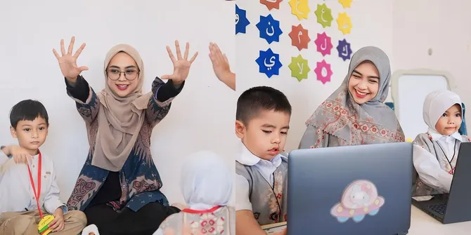 7 Potret Ria Ricis Kala Menjadi Guru TK, Akui Nikmati Keseruan Bersama Anak-Anak - Ajarkan Public Speaking