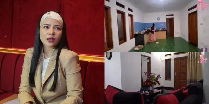 7 Potret Rumah Dinar Candy di Kampung, Dekat dengan Sawah dan Perkebunan - Desainnya Simple Berlantai Hitam