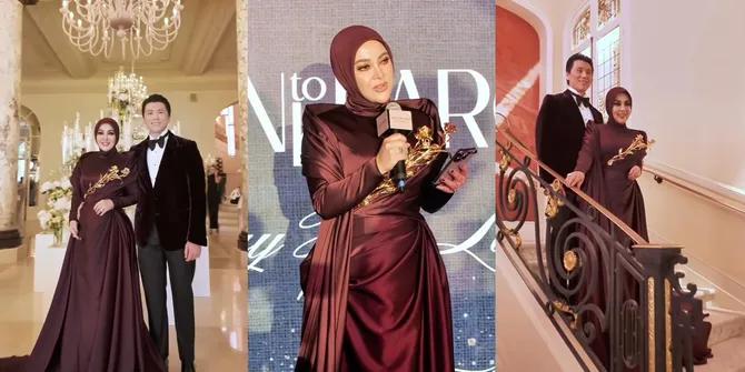 7 Potret Syahrini Pamer Prestasi Penghargaan Bergengsi di Cannes, Bergaya Glamor Ditemani Reino Barack