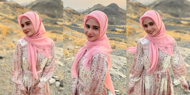 7 Potret Tissa Biani Tampil Cantik Berhijab Pink, Tanggapan Dul Jaelani Tuai Sorotan