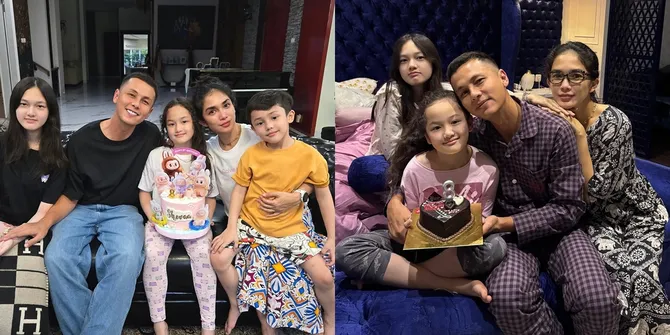 7 Potret Ulang Tahun Sheeva Putri Ussy Sulistiawaty, Dirayakan di Rumah Saja Penuh Kehangatan bersama Keluarga - Dapat Kue Bertema Labubu