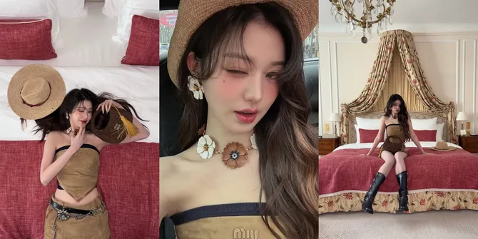 7 Potret Wonyoung IVE di Paris Fashion Week, Sang Princess Miu Miu Dandan Ala Koboi - Cantiknya Nembus Layar