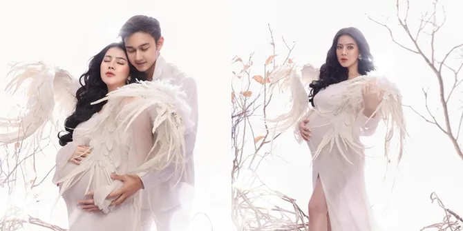 8 Foto Maternity Felicya Angelista Bareng Caesar Hito, Tampil Cantik Bak Bidadari Bersayap - 2 Bulan Lagi Melahirkan