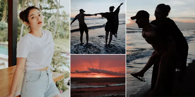 8 Foto Siti Badriah dan Krisjiana Pamer Kemesraan di Pantai Bali, Romantis Bak Bulan Madu