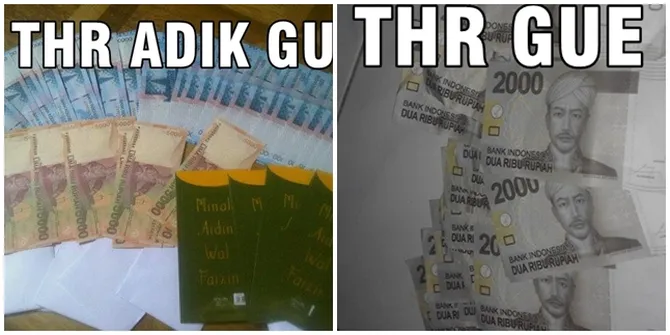 8 Meme Ini Tunjukkan Kalau THR Adek Lebih Banyak Dari Punyamu