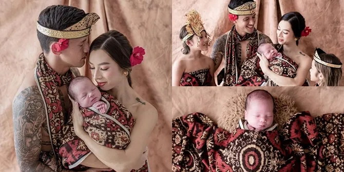 8 Pemotretan Perdana Jennifer Bachdim Bareng Baby Kiyoji, Tampil Kompak Pakai Busana Adat Bali